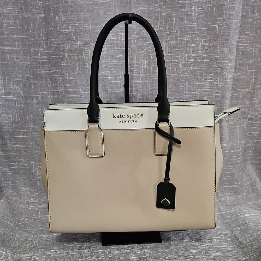 Kate Spade Tan and Black Satchel